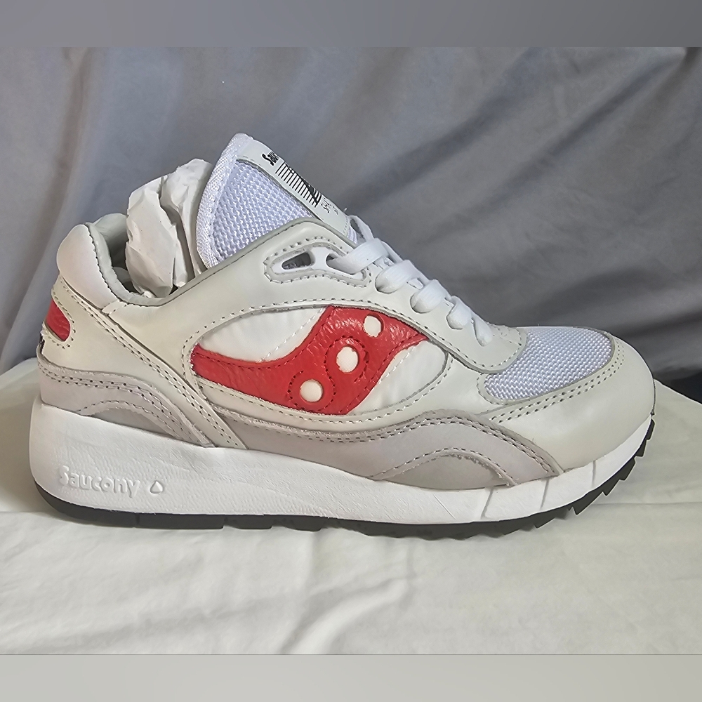 Saucony White and Red Sneakers